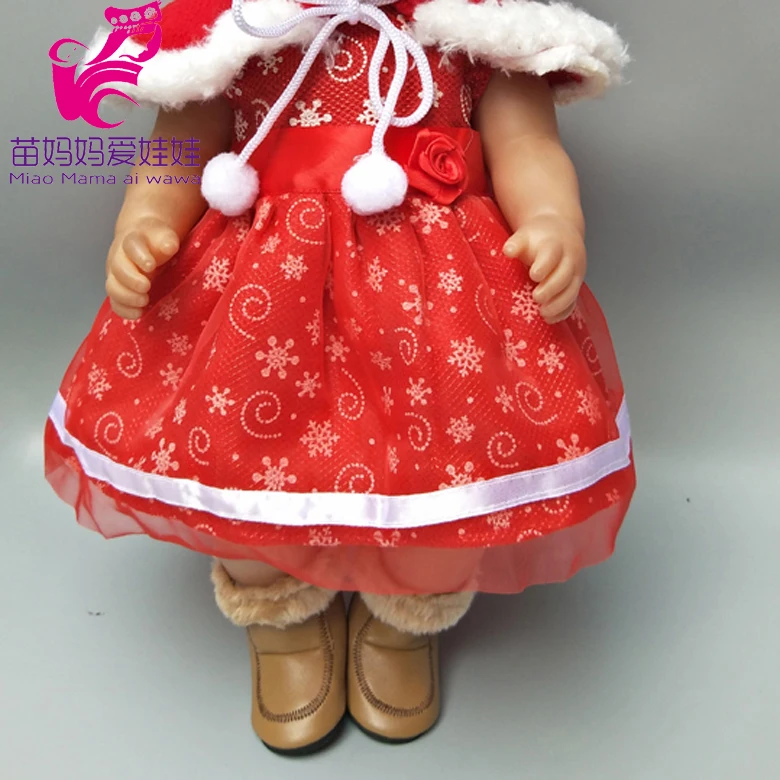 baby doll Christmas dress Santa Claus Clothes hat for 18 inch girl Christamas New year gifts | Игрушки и хобби