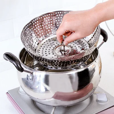 Выдвижная складная Паровая стойка кухонная пароварка водонепроницаемый круглый