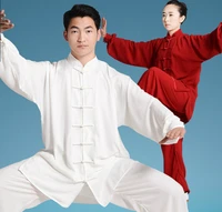 martial impression taiji costume for men cotton silk taijiquan costume for spring and autumn womens martial arts performance