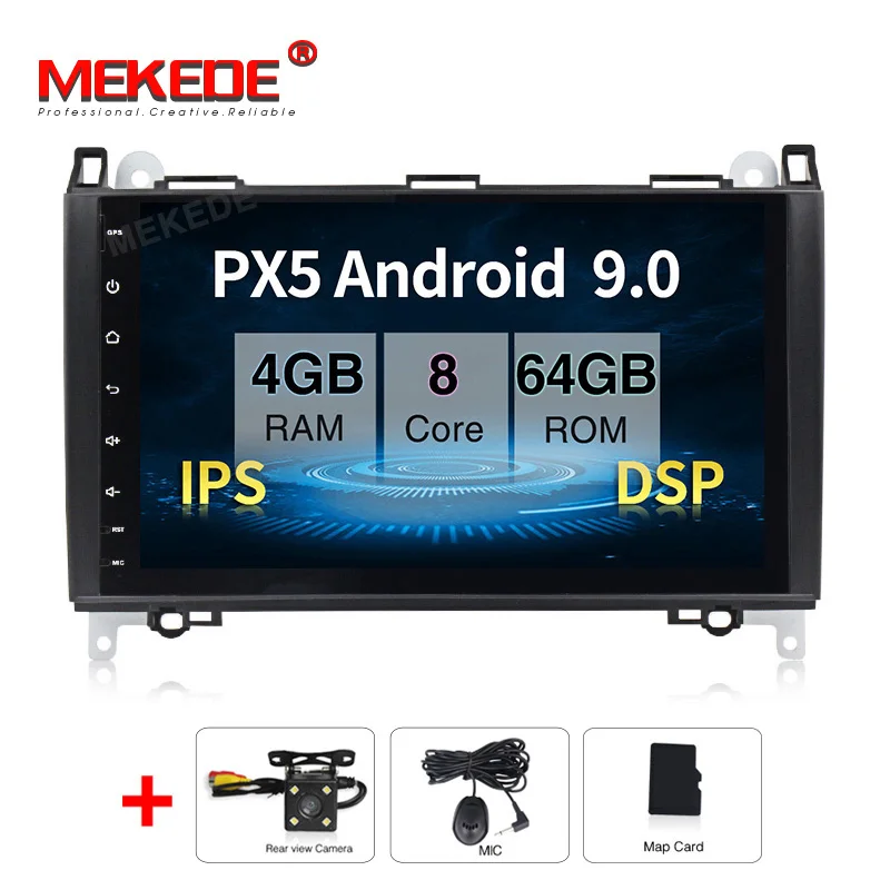 CAR DVD CAMERA Ips DSP Android 9,0 4G 8 ядерный Автомобильный gps для Benz Sprinter B200 W209 W169 W245 B170 Vito W639 dvd-плеер стерео радио аудио - Цвет: CAR DVD CAMERA