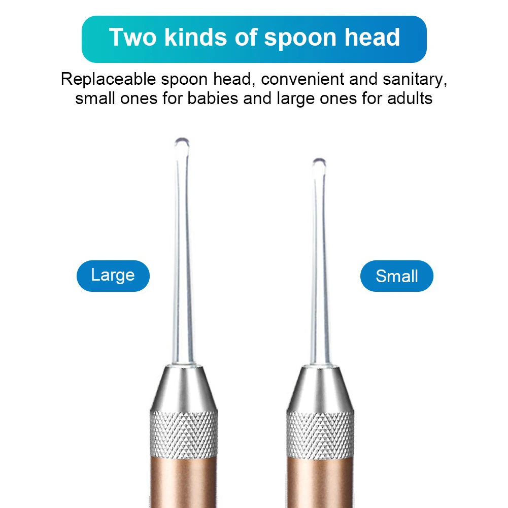

Flashlight Earpick Ear Cleaning Earwax Remover Ear Curette Light Spoon Ear Cleaner Ear Wax Curette Spoon Care Removal Tool