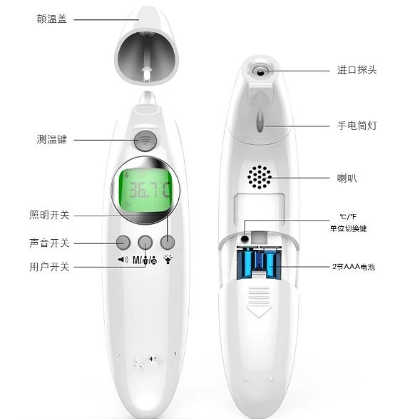 

Infrared body thermometer home child baby accurate measurement baby medical electronic thermometer ear forehead thermometer