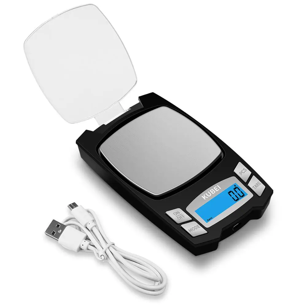 KUBEI 1000 г 0 1 г/500 01 USB зарядка LCD Цифровые Карманные весы для медицины порошок