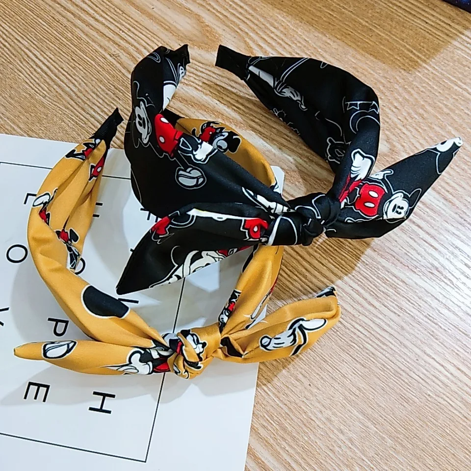 Бантик тюрбан Женская эластичная повязка на голову Микки Маус уши аксессуары для