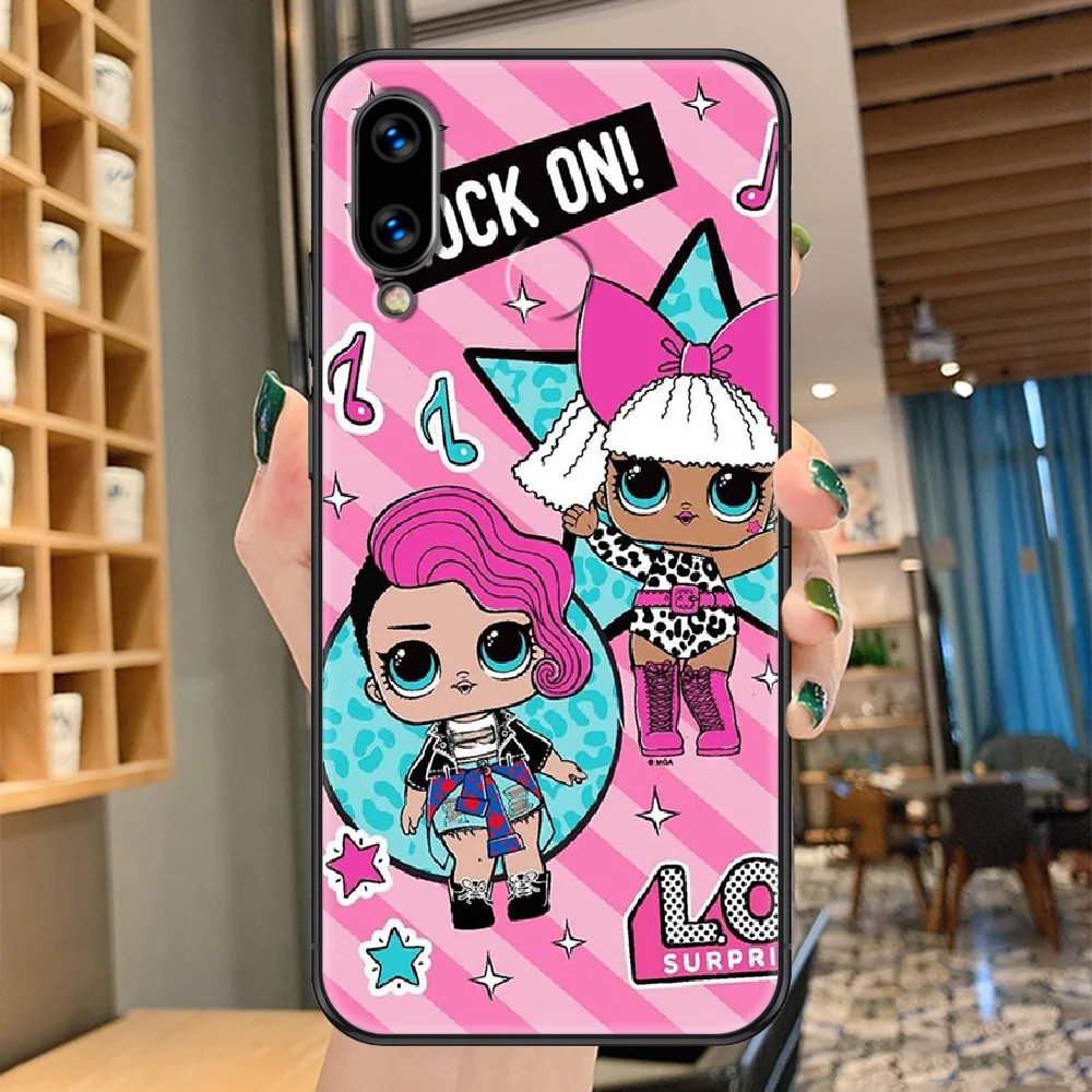 

lovely cute omg dolls Phone case For Huawei Honor 6 7 8 9 10 10i 20 A C X Lite Pro Play black art bumper silicone cell cover tpu
