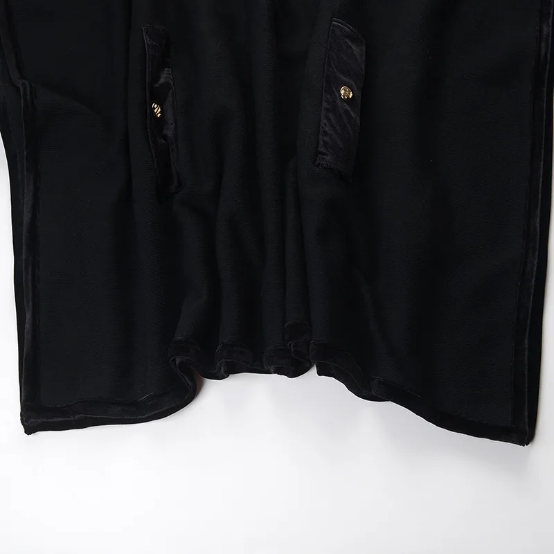 

[DEAT] Loose Fit Black Big Size Sweatshirt New O-neck Long Sleeve Women Big Size Fashion Tide Spring Autumn 2021 7B0095