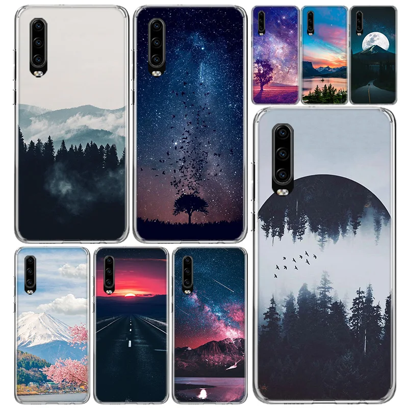 Чехол для телефона с изображением темных солнцезащитных гор чехол Huawei P30 P20 P40 P10 P50