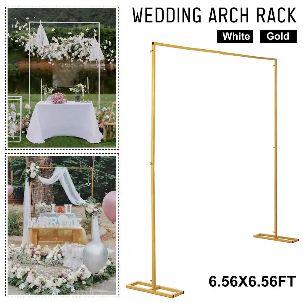 

2M Wedding Background Frame Arch Shelf Iron Decorative Flower Stand Custom Wedding Square Arch Shelf Wedding Party Decoration