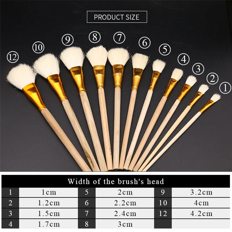 Шерстяная кисть 11 шт./уп. инструменты для рисования Чистый золотой лист