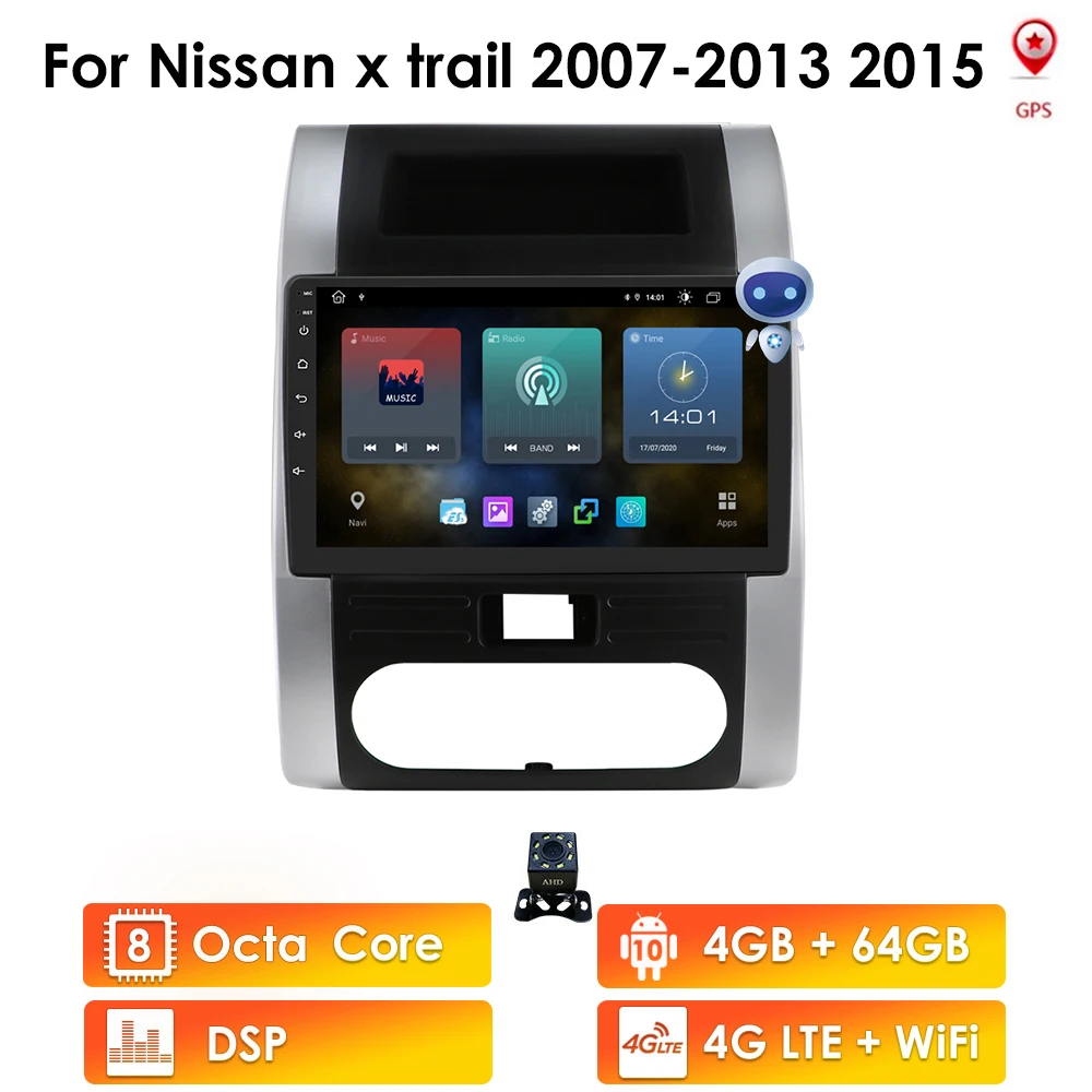 

4G in Dash Car Radio Multimedia Video Player Navigation GPS For Nissan X-Trail X Trail 2 T31 2007-2013 2015 no dvd 2 din Android