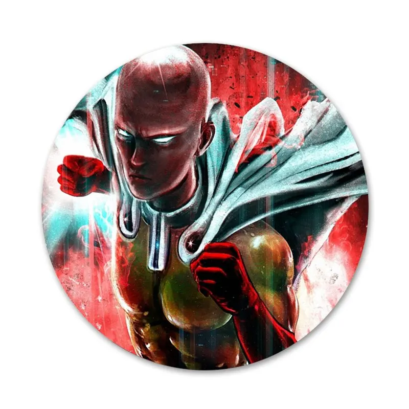 

One Punch Man Cool Icons Pins Badge Decoration Brooches Metal Badges For Backpack Decoration 58mm