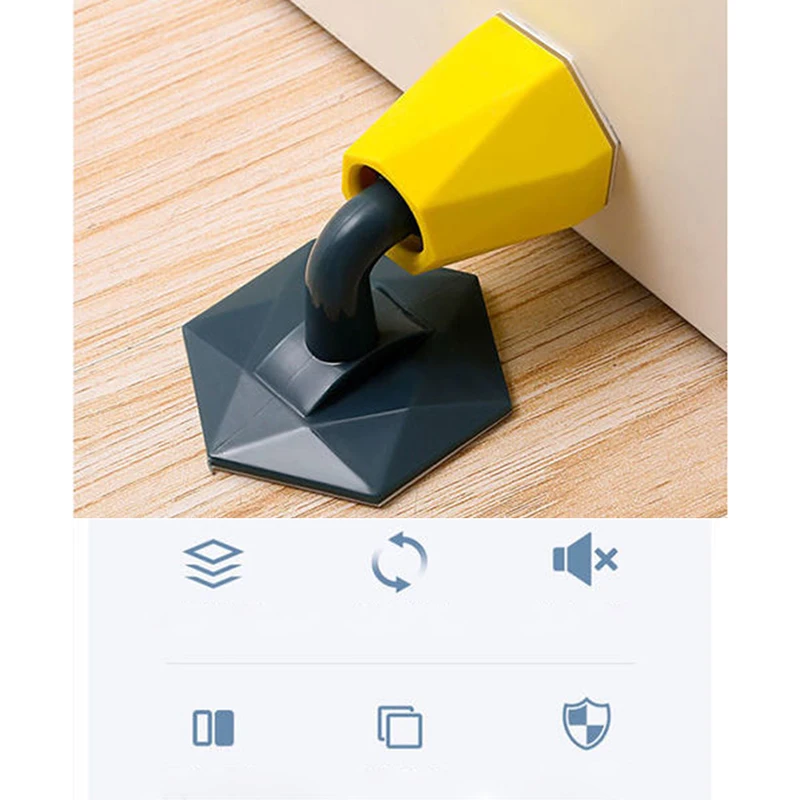 Tope de puerta de silicona, pomo Protector de pared, Savor, a prueba de golpes, almohadilla de tope-3