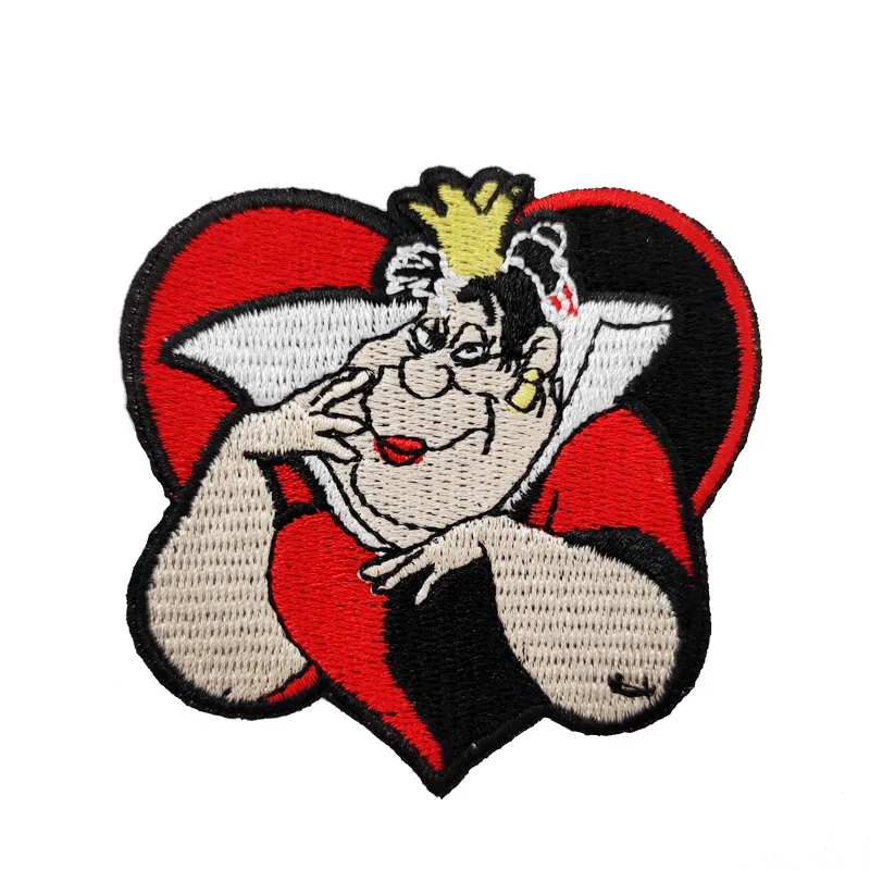 2 3/4 ''Королева заплатка в виде сердца Алиса стране чудес Сумасшедший злодей