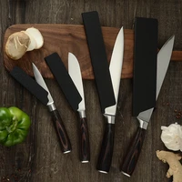 universal portable knife covers set abs velvet knife protector kitchen knives blade cutlery tool cooking accessory black