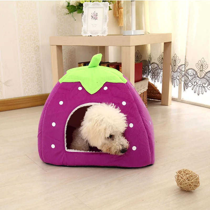 soft small animal house nest guinea pig hamster winter warm squirrel rabbit chinchilla rat strawberry bed pet supplies free global shipping