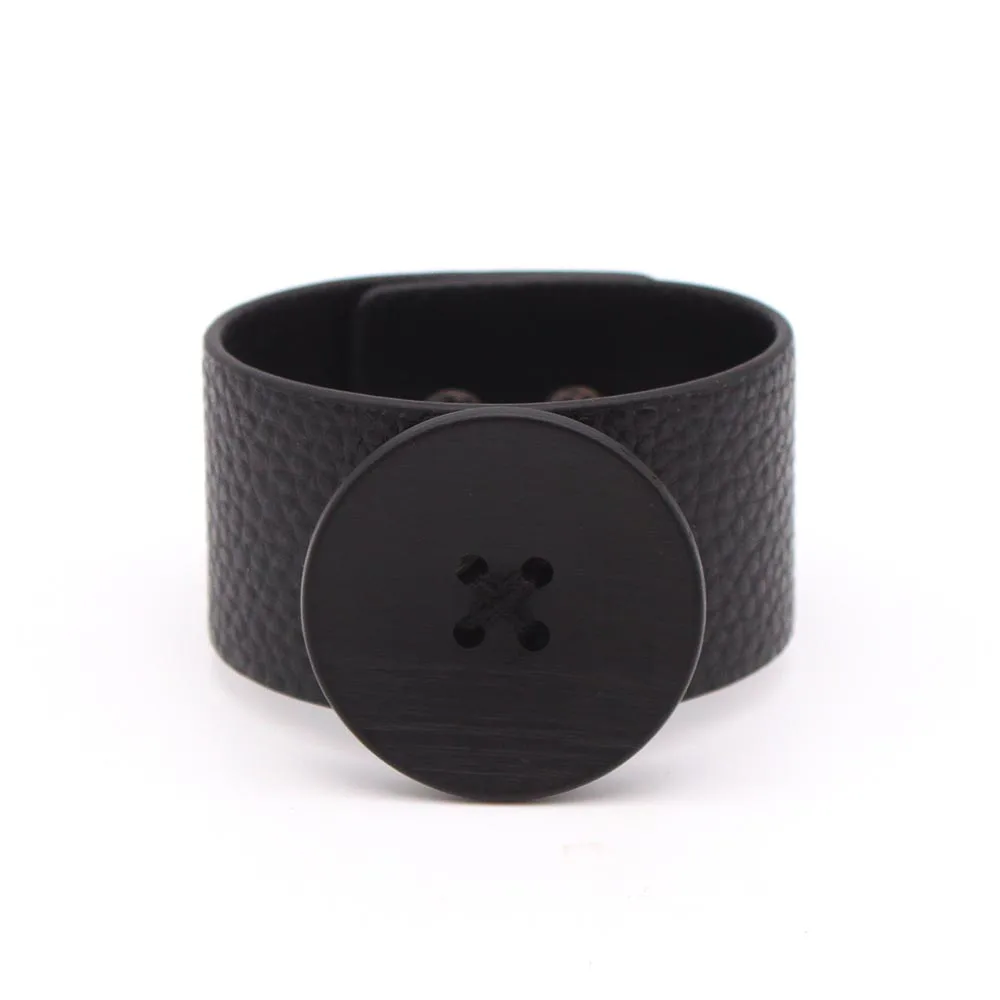 

New Travel Around The World Multicolor Button Bracelet Fashion Leather Handmade Bracelets & Bangles Ladies Elegant Gift Jewelry