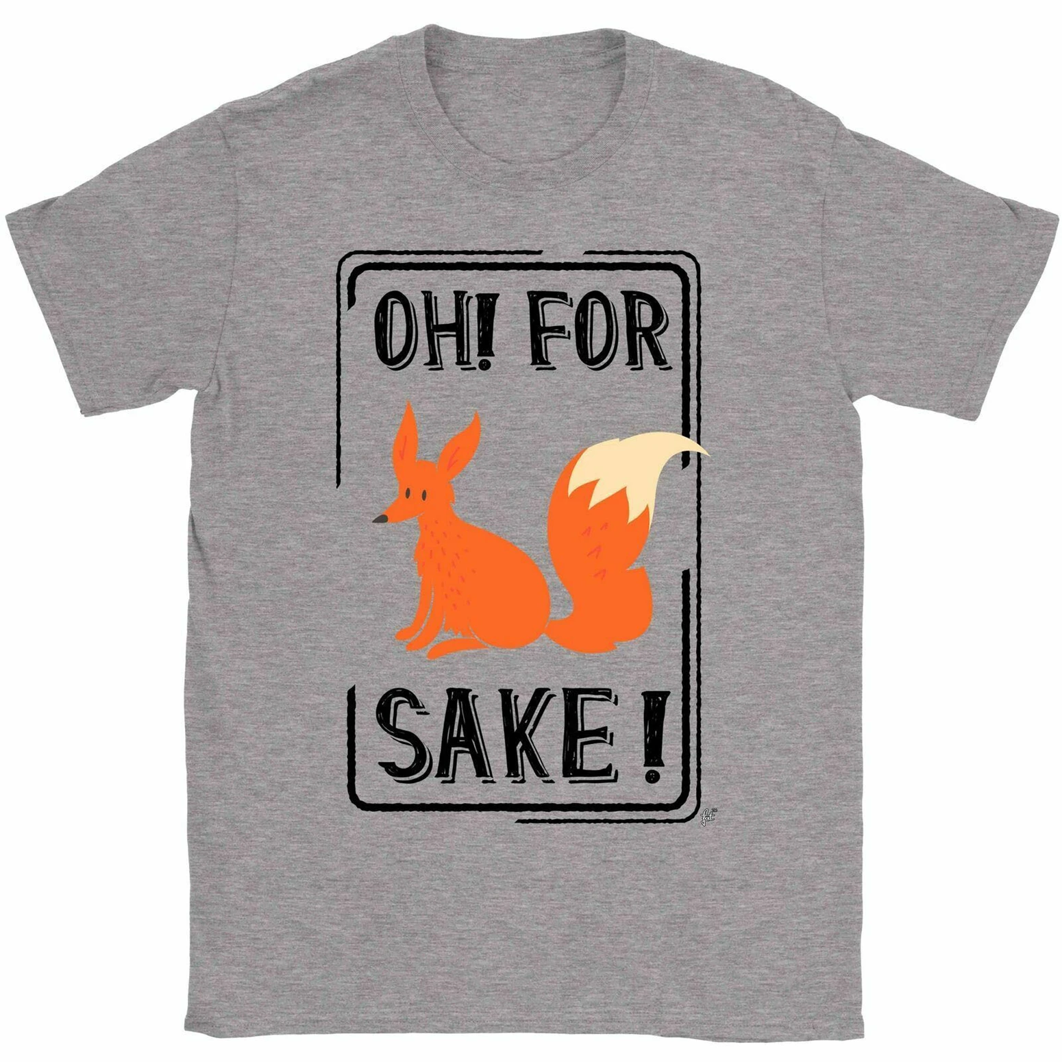 Мужская футболка в стиле ретро с круглым вырезом Oh For Fox's Sake | одежда