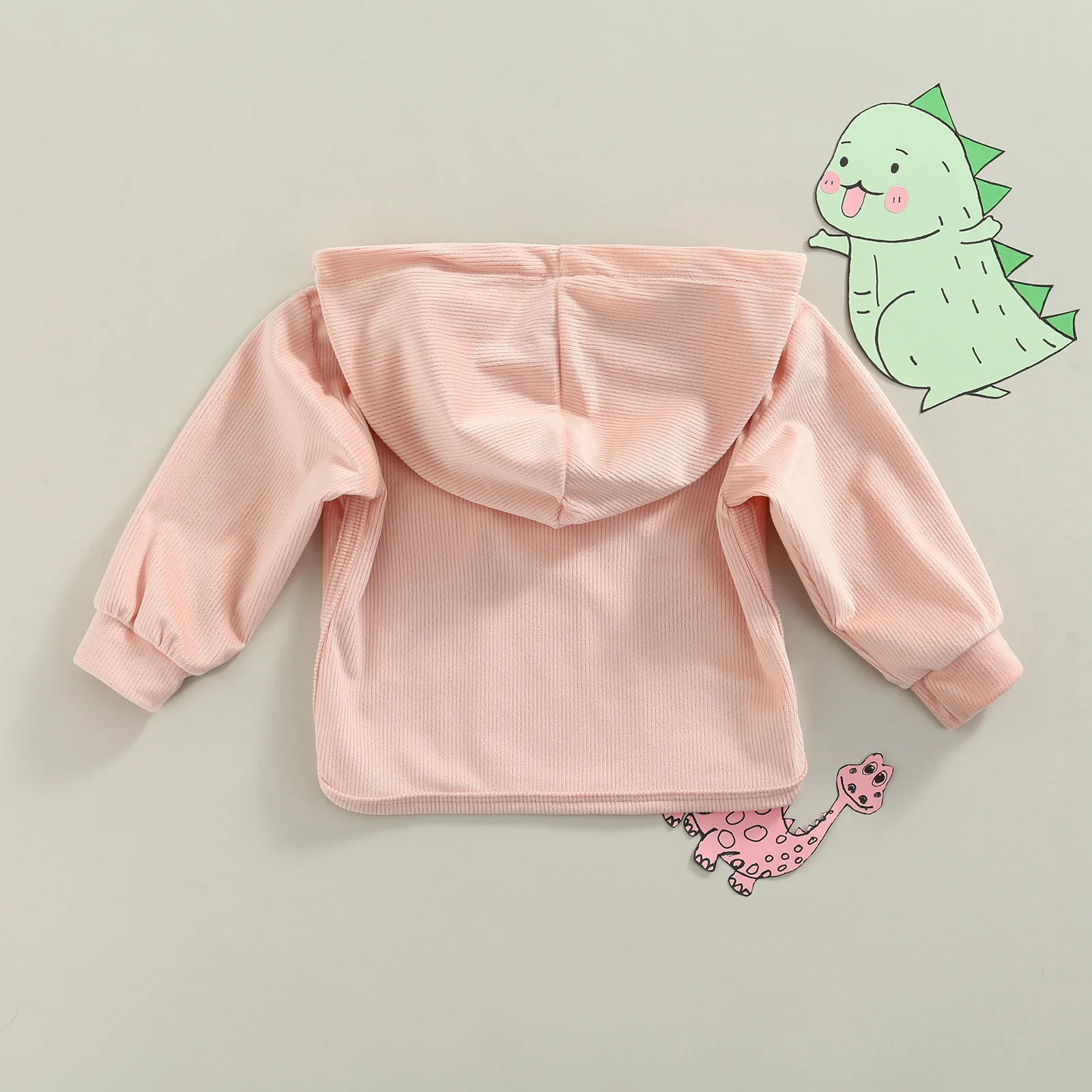 Модные однотонные трикотажные толстовки в рубчик для маленьких девочек и