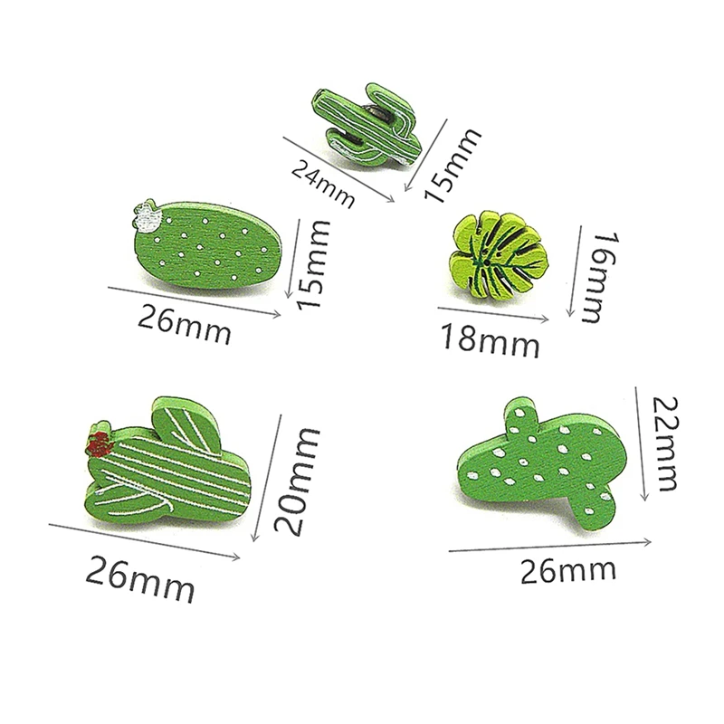 

30Pcs Cork Pushpin Cork Fixing Nail Cactus Turtle Leaf Pushpin Diy Wooden Wall Nail Tack