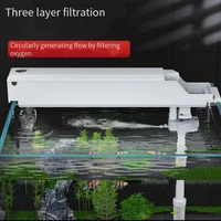 fish tank filter three in one filter pump aeration filtration circulation system with filter box top filter aquarium accessories