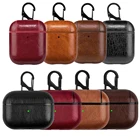 Защитная сумка, кожаный чехол для телефона, портативный чехол для AirPods Pro с крючком для Apple AirPods 1 2 3
