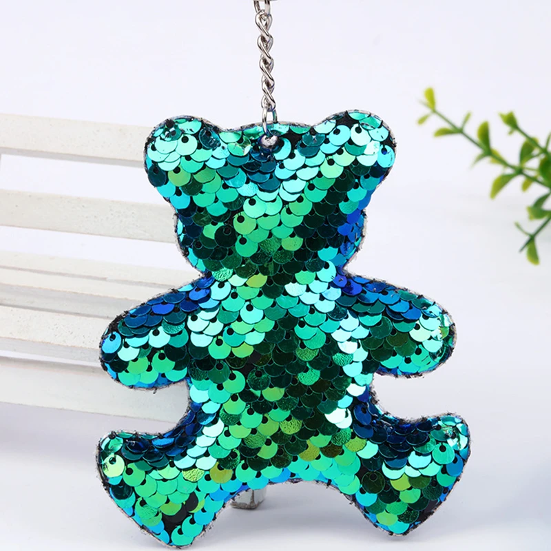 Прекрасный брелок с пайетками и медведем подвеска для детского душа подарки на