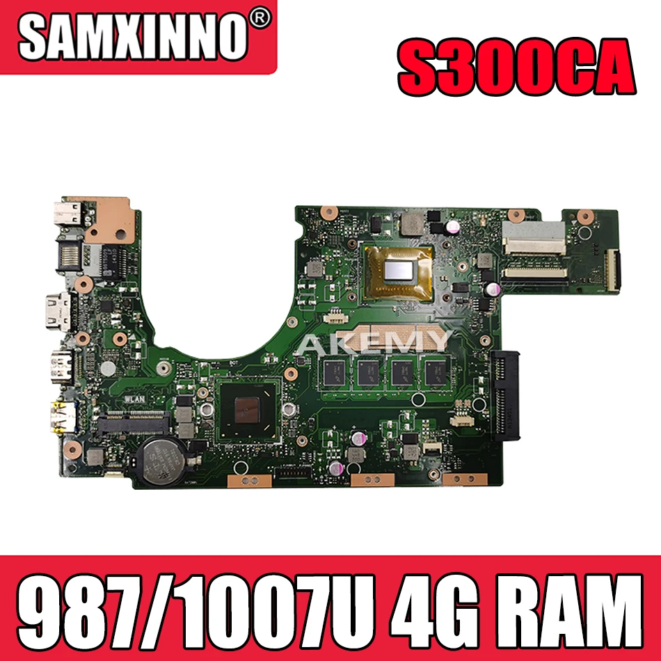 

Новая материнская плата S300CA для Asus S300CA S300C VivoBook, материнская плата ноутбука S300CA, материнская плата 987/1007U REV2.0 4G RAM
