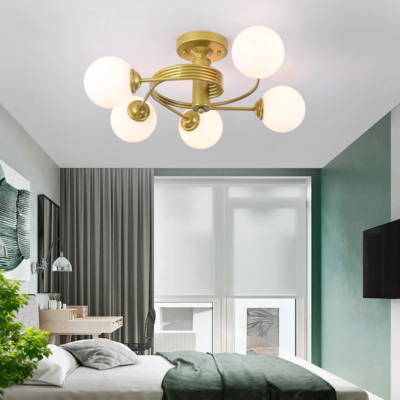 Современные светодиодные потолочные лампы потолочная лампа из стекла и золота в