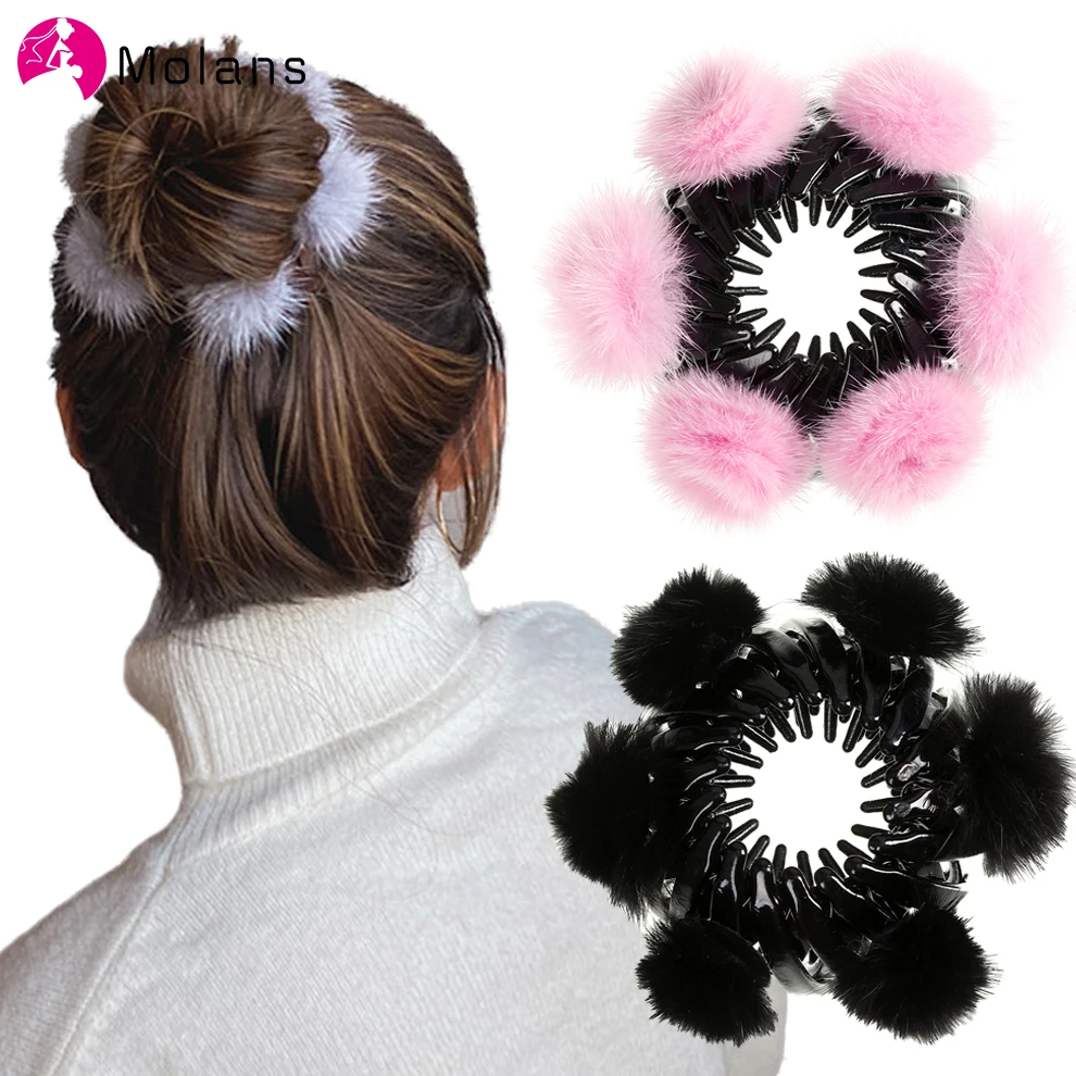 Molan новинка модная женская заколка для волос коготь конский хвост пряжка птичье