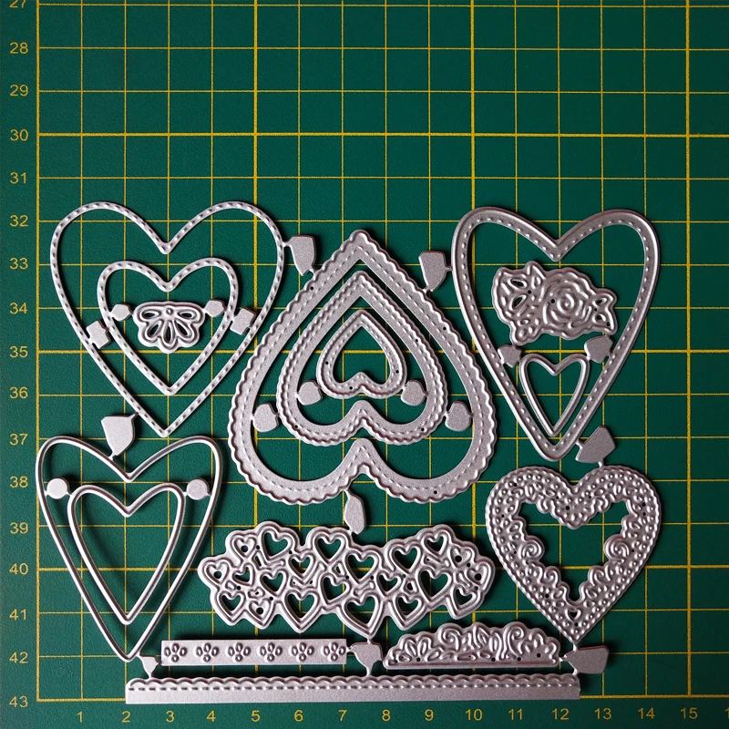 113*143 мм нежные наборы сердец режущие штампы для декоративные бумажные карточки DIY