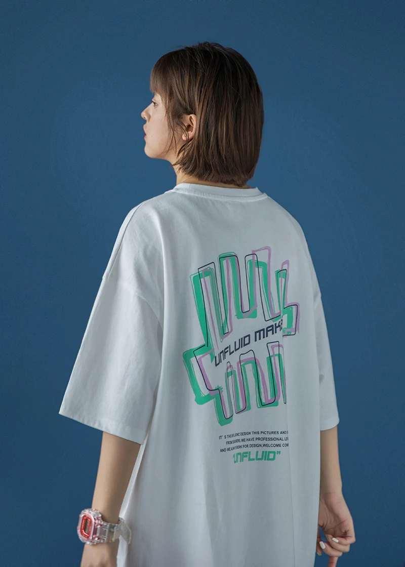 

Модная женская одежда в Корейском стиле, Новинка лета 2021, футболка большого размера с графическим рисунком, красивая футболка с коротким ру...