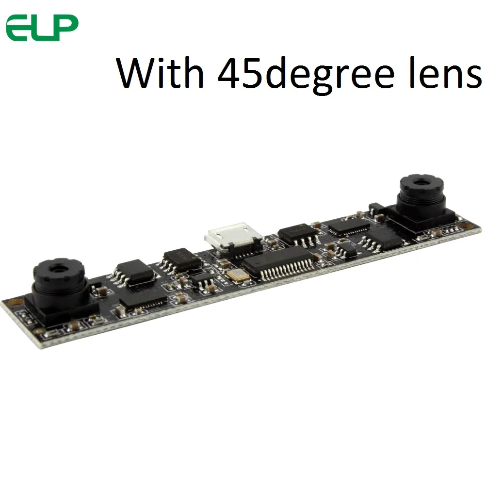 ELP Free driver 720P OV9712 UVC 60 градусов с двумя объективами Omnivsion стерео бинокулярная камера