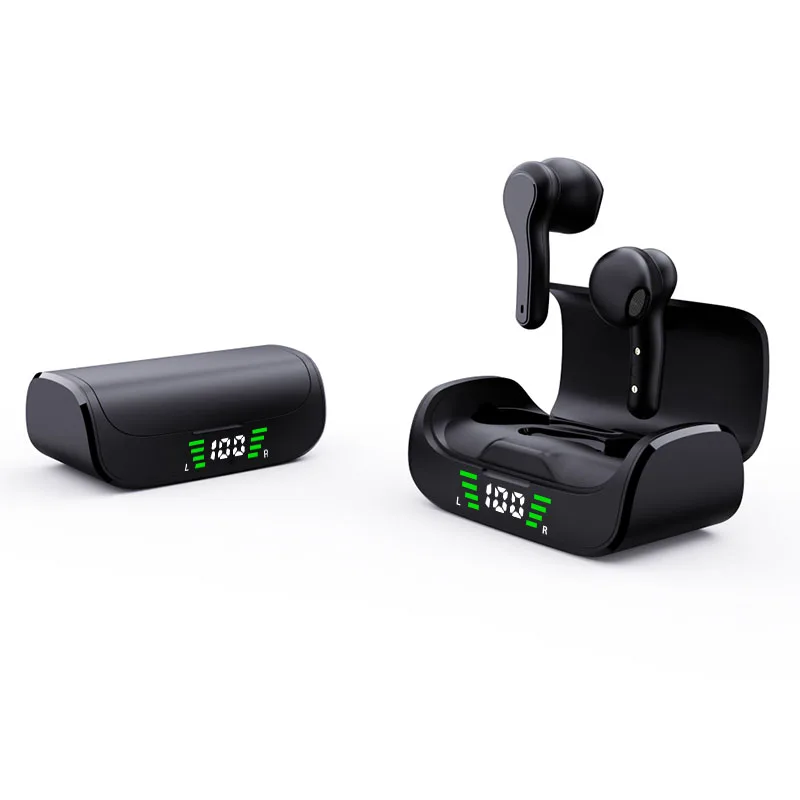 

HIFI Bluetooth Headphones TWS Bluetooth Earphone 5.0 Wireless Sport Earbuds Gaming Music Headset Waterproof LED Display with Mic
