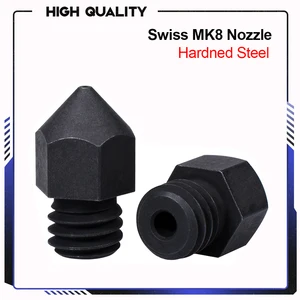 Высококачественная швейцарская насадка MK8 из закаленной стали, детали для 3D-принтера с нитью накаливания M6 1,75 мм для J-head hotend CR10, нагревательный блок ender3