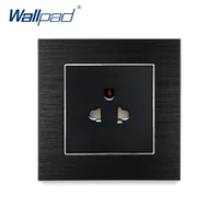 us 3 pin round socket wallpad luxury satin metal panel us electric wall power socket electrical outlets for home