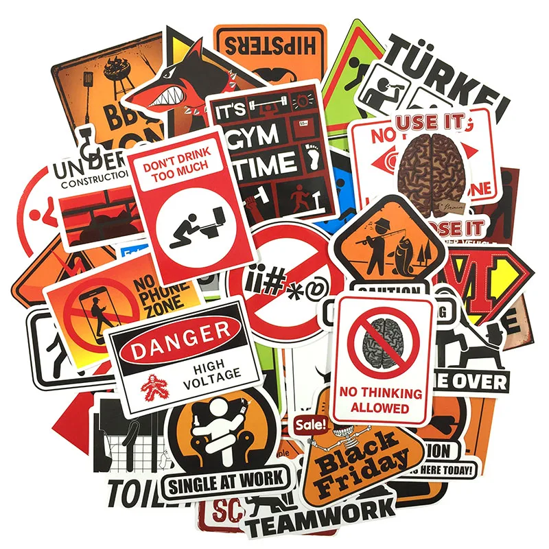 10/50 шт./упак. водонепроницаемый стикер для багажа скейтборда телефона ноутбука