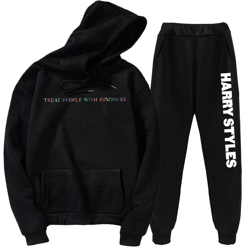 

Fall/winter pullover with kindness to others Hoodie suit Harry Styles clothing jacket pants 2-piece set
