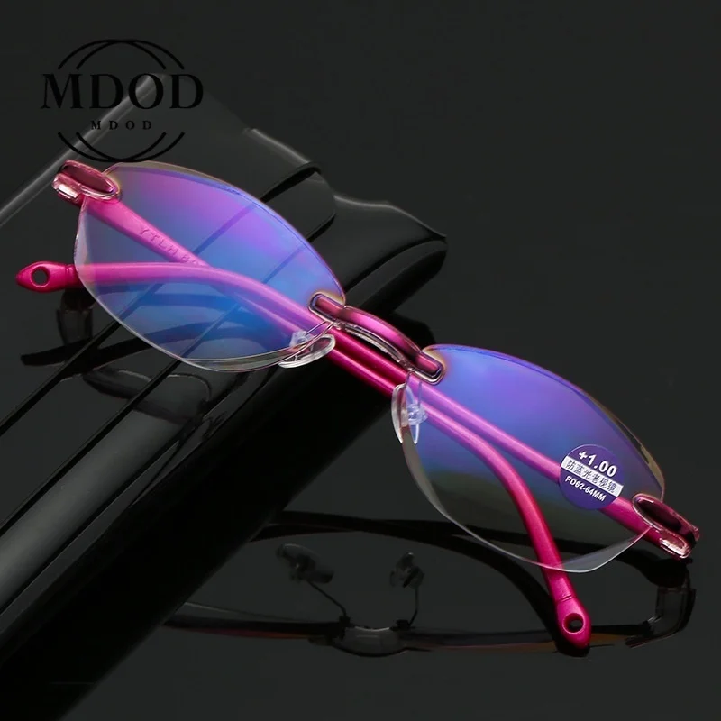

2020 NEW Ultralight Rimless Reading Glasses Clear Lens Unisex Anti-Blu-Ray Computer Presbyopia Readers Glasses Oculos Feminino