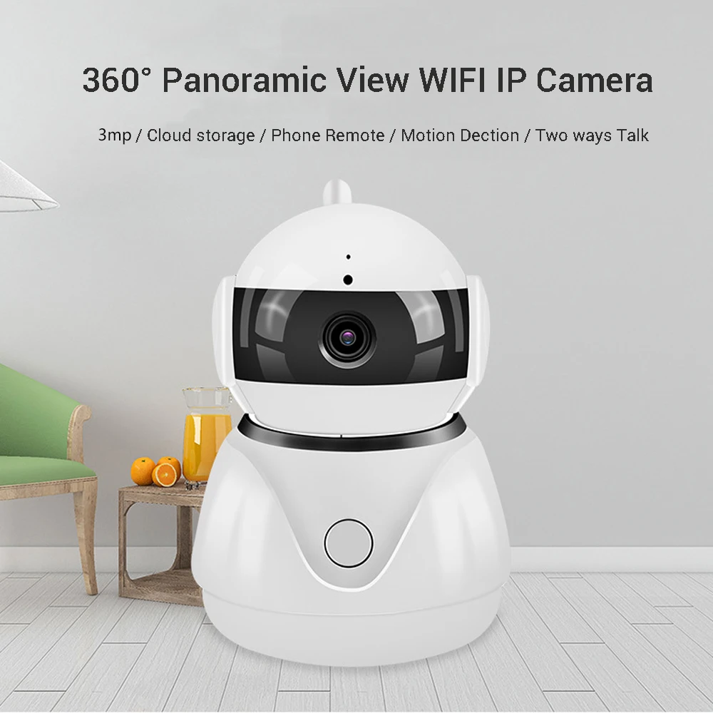 WiFi Беспроводная ip-камера рыбий глаз HD 1080P видео безопасность панорамная 360