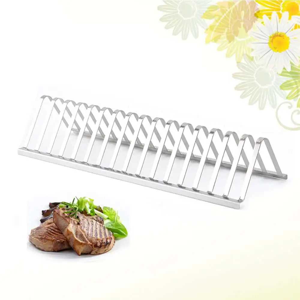 

1 Piece Outdoor Portable Silver Stainless Steel Barbecue Grill BBQ Tool 31*10cm