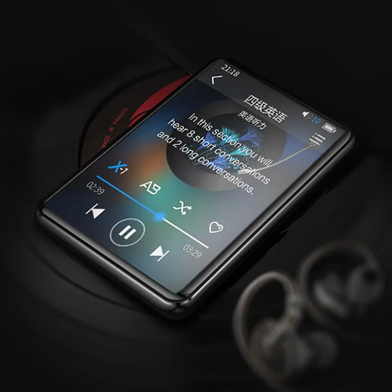 MP4-плеер Benjie X5 Hi-Fi плеер с Bluetooth 5 0 встроенная колонка Full HD 2 дюймов цветной
