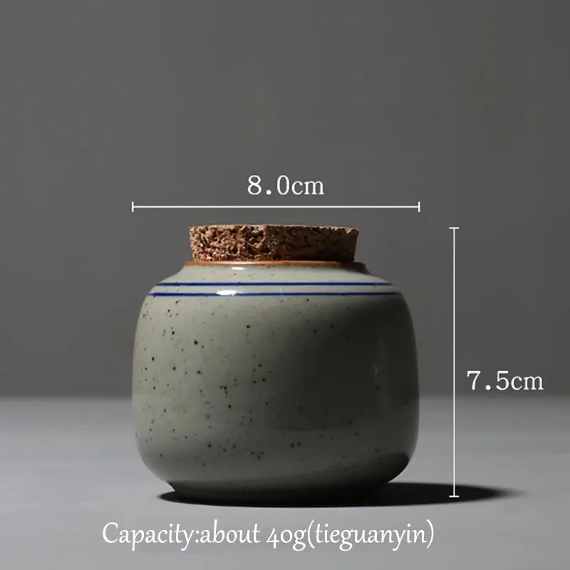 Винтажный керамический чайный Caddy Китайский кунг фу контейнер для хранения чая