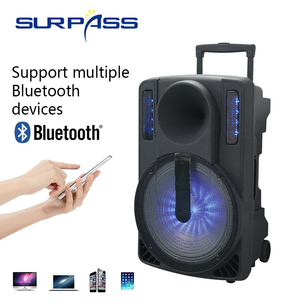 Портативный караоке Bluetooth сабвуфер динамик 10 дюймов перезаряжаемая батарея с