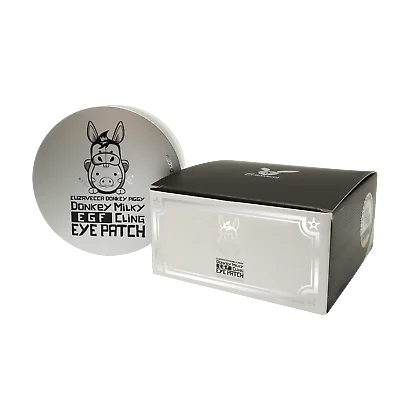 Elizavecca donkey piggy milky egf cling eye patch Патчи для глаз с молоком ослицы 60 шт|Патчи| |