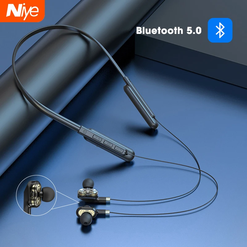 Niye наушники-вкладыши TWS Bluetooth наушники Спорт шейным Беспроводной Спортивная
