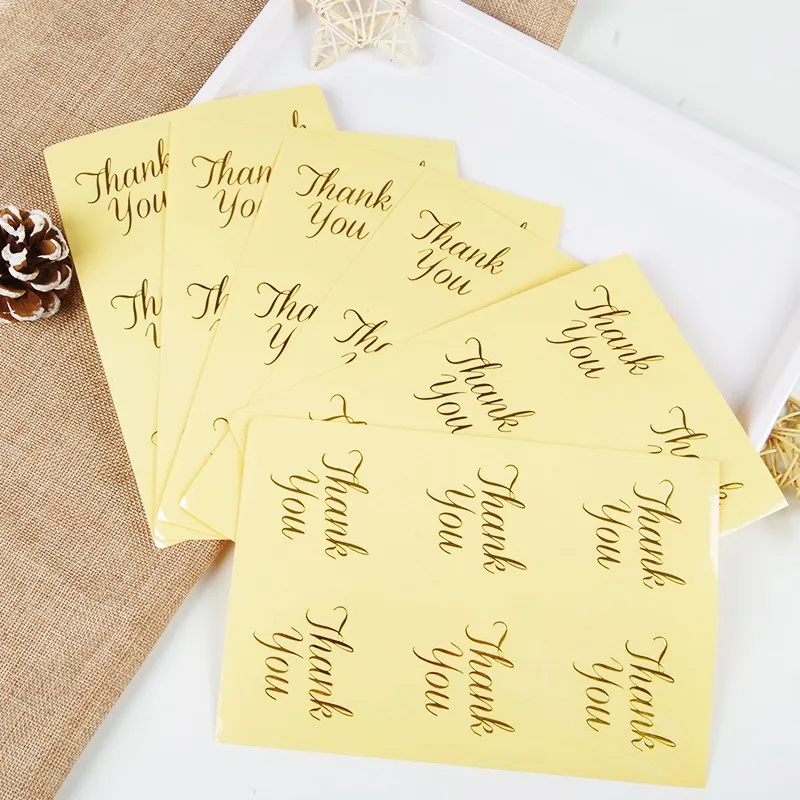 

10pack/lot Vintage"Thank you" Heart Round Kraft paper Seal sticker For handmade products baking products sealing sticker Label