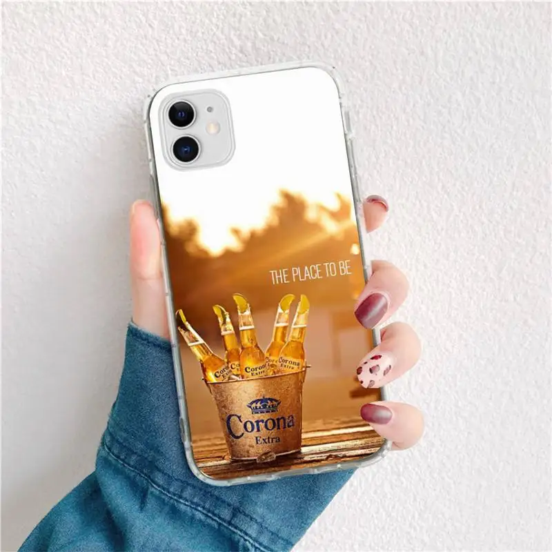 

KPUSAGRT Corona Extra Luxury Phone Case for iphone 12 pro max 11 pro XS MAX 8 7 6 6S Plus X 5S SE 2020 XR cover