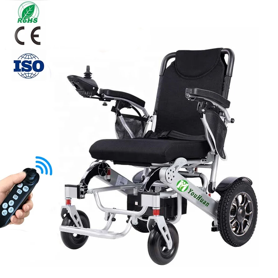 

2021YOUHUAN CE ISO OEM/ODM 150KG bearing lightweight remote or back control electric wheelchair