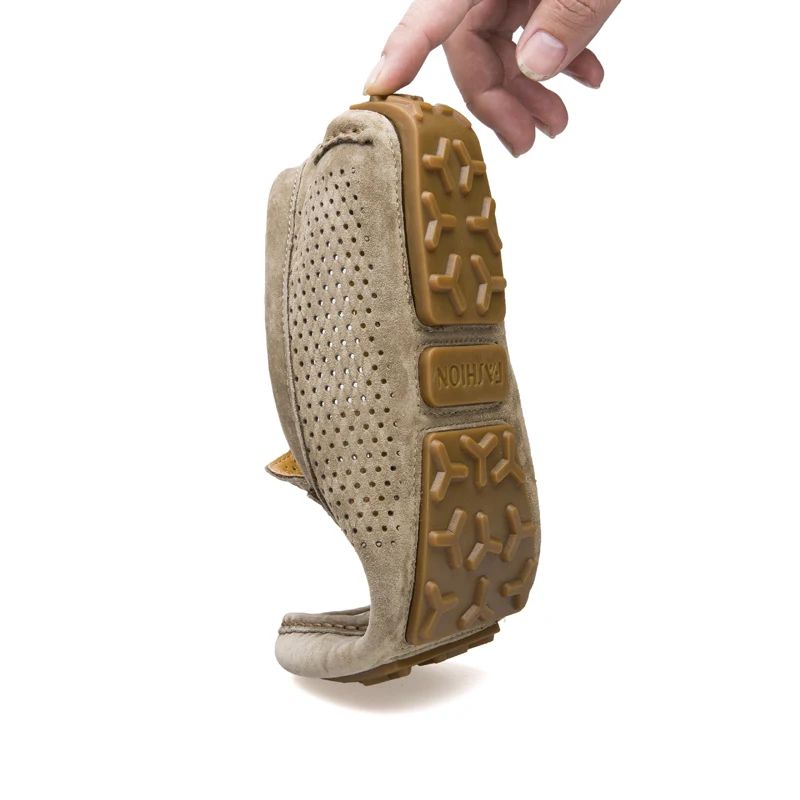 Мужские лоферы дышащая повседневная обувь из натуральной кожи без шнуровки