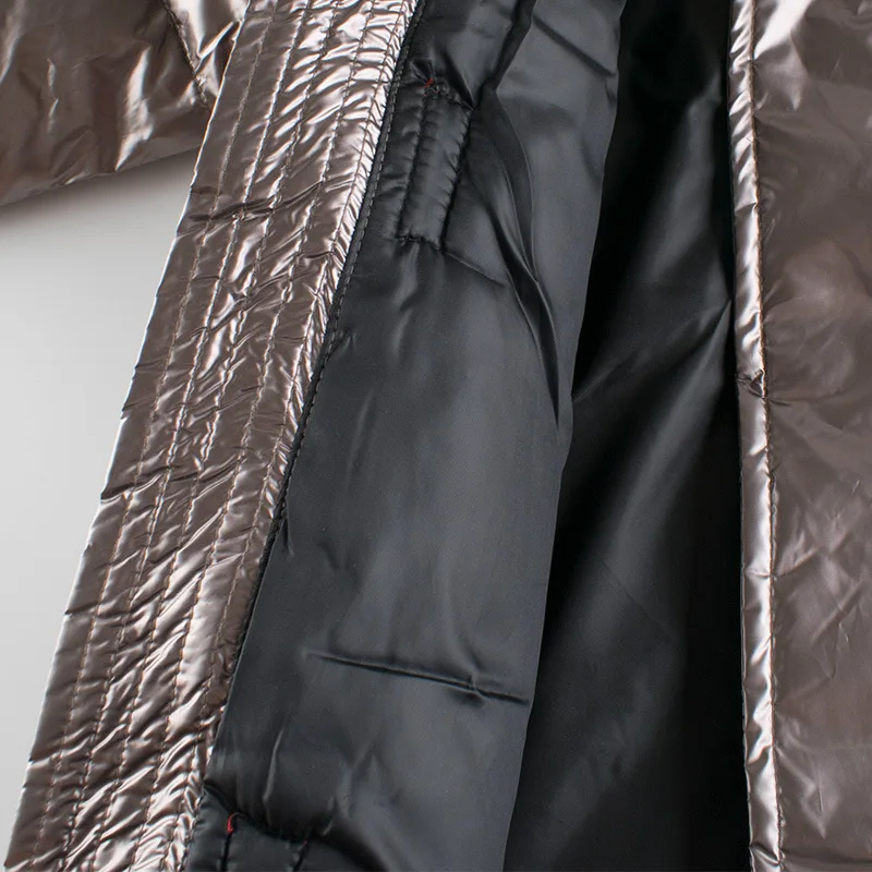 Модное пальто из светоотражающей ткани для мальчиков зимняя теплая куртка